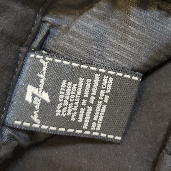 7 For All Man Kind Slim Illusion High Waist All In Luxe Black Jeans - Picture 14 of 14